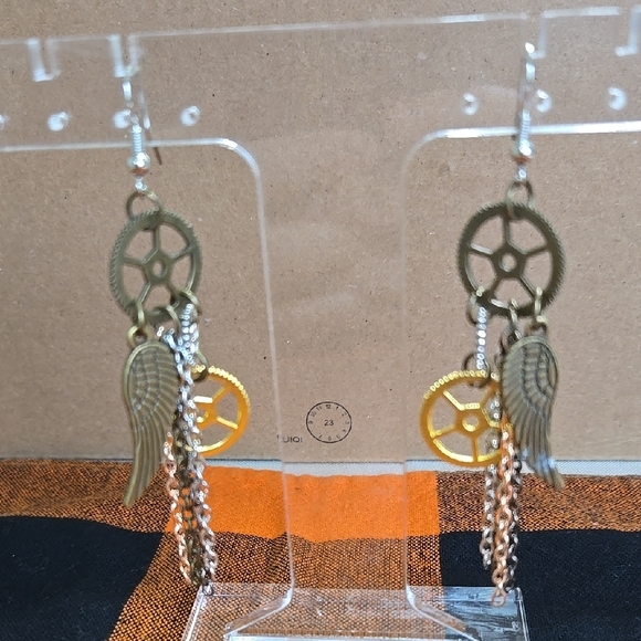 Jewelry - 5 For $25! Steampunk Gear and Wing Earrings